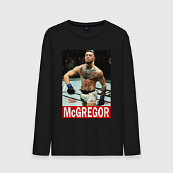 Лонгслив хлопковый мужской Конор МакГрегор McGregor, цвет: черный
