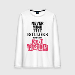 Лонгслив хлопковый мужской SEX PISTOLS СЕКС ПИСТОЛС, цвет: белый