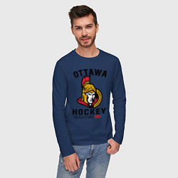 Лонгслив хлопковый мужской OTTAWA SENATORS ОТТАВА СЕНАТОРЗ, цвет: тёмно-синий — фото 2
