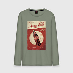 Лонгслив хлопковый мужской Fallout Nuka Cola Poster Pop art, цвет: авокадо