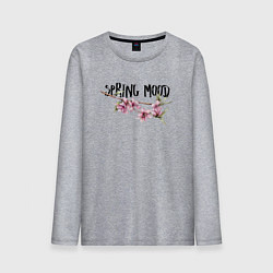 Лонгслив хлопковый мужской Sakura Spring Mood, цвет: меланж