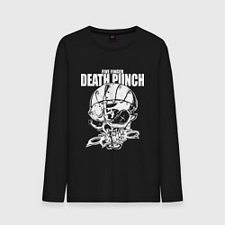 Лонгслив хлопковый мужской Five Finger Death Punch Groove metal, цвет: черный