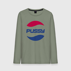 Лонгслив хлопковый мужской Pepsi Pussy, цвет: авокадо