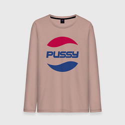 Лонгслив хлопковый мужской Pepsi Pussy, цвет: пыльно-розовый