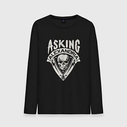 Лонгслив хлопковый мужской Asking Alexandria рок группа, цвет: черный