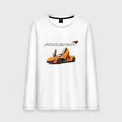 Лонгслив хлопковый мужской McLaren Motorsport, цвет: белый