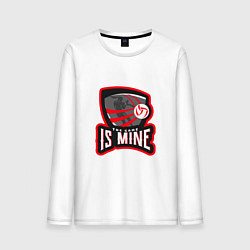 Лонгслив хлопковый мужской The Game Is Mine, цвет: белый