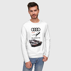Лонгслив хлопковый мужской Audi quattro Concept Design, цвет: белый — фото 2