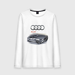 Лонгслив хлопковый мужской Audi Concept, цвет: белый