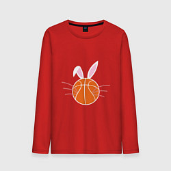 Лонгслив хлопковый мужской Basketball Bunny, цвет: красный