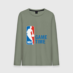 Лонгслив хлопковый мужской NBA Game Time, цвет: авокадо