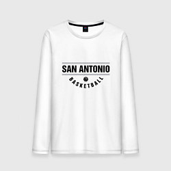 Лонгслив хлопковый мужской San Antonio Basketball, цвет: белый