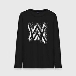 Лонгслив хлопковый мужской Alan Walker АЛАН УОКЕР, цвет: черный