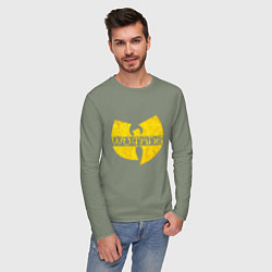 Лонгслив хлопковый мужской Wu tang logo, цвет: авокадо — фото 2