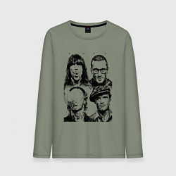 Лонгслив хлопковый мужской RHCP faces, цвет: авокадо