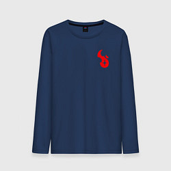 Лонгслив хлопковый мужской Dead cells roguelike, цвет: тёмно-синий