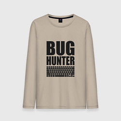 Лонгслив хлопковый мужской Bug Хантер, цвет: миндальный