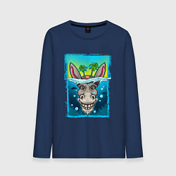 Мужской лонгслив Голова осла в море