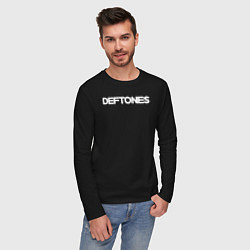 Лонгслив хлопковый мужской Deftones hard rock, цвет: черный — фото 2