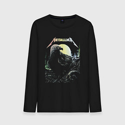 Лонгслив хлопковый мужской Metallica Raven & Skull, цвет: черный