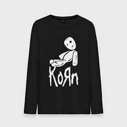 Лонгслив хлопковый мужской Korn КоРн, цвет: черный