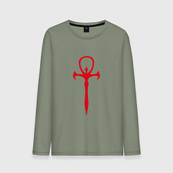 Лонгслив хлопковый мужской Vampire The Masquerade Emblem, цвет: авокадо