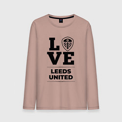 Лонгслив хлопковый мужской Leeds United Love Классика, цвет: пыльно-розовый