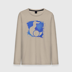 Лонгслив хлопковый мужской Знак Тзинча пятно, цвет: миндальный