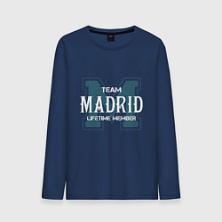 Лонгслив хлопковый мужской Team Madrid, цвет: тёмно-синий