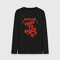 Лонгслив хлопковый мужской Metallica Fade To Black Rock Art, цвет: черный