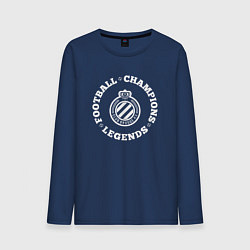 Лонгслив хлопковый мужской Club Brugge Чемпионы Легенды, цвет: тёмно-синий