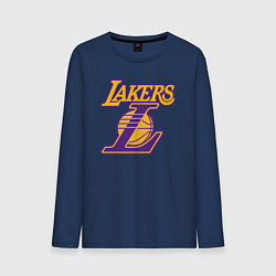 Лонгслив хлопковый мужской Lakers Лейкерс Коби Брайант, цвет: тёмно-синий
