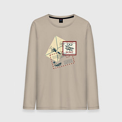 Мужской лонгслив Старая марка с самолётом