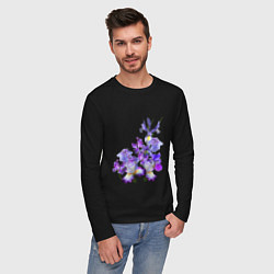 Лонгслив хлопковый мужской Ириски Ирисы, цвет: черный — фото 2