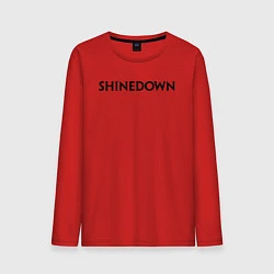 Лонгслив хлопковый мужской Shinedown лого, цвет: красный