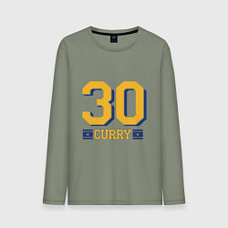 Лонгслив хлопковый мужской 30 Curry, цвет: авокадо