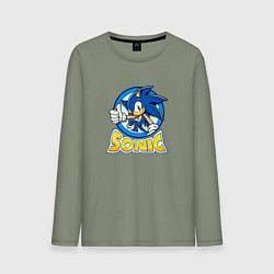 Лонгслив хлопковый мужской SONIC 2D, цвет: авокадо