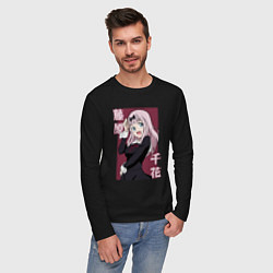 Лонгслив хлопковый мужской Милая Фудзивара, цвет: черный — фото 2