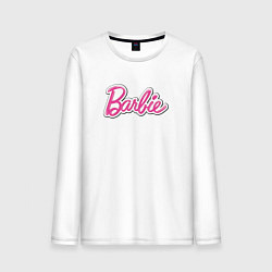 Лонгслив хлопковый мужской Barbie logo, цвет: белый