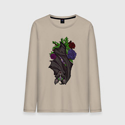 Мужской лонгслив Притаившийся маленький крылан