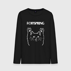 Лонгслив хлопковый мужской The Offspring Рок кот, цвет: черный
