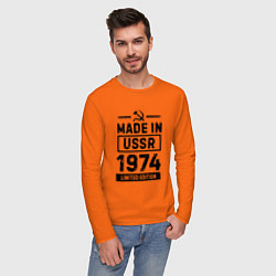 Лонгслив хлопковый мужской Made In USSR 1974 Limited Edition, цвет: оранжевый — фото 2