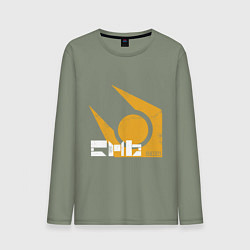 Лонгслив хлопковый мужской Half life - city 17, цвет: авокадо