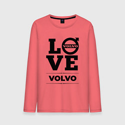 Лонгслив хлопковый мужской Volvo Love Classic, цвет: коралловый