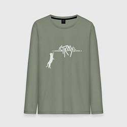 Лонгслив хлопковый мужской Stray Street, цвет: авокадо
