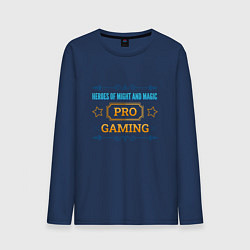 Лонгслив хлопковый мужской Игра Heroes of Might and Magic pro gaming, цвет: тёмно-синий