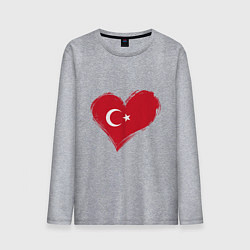 Лонгслив хлопковый мужской Сердце - Турция, цвет: меланж