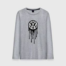 Лонгслив хлопковый мужской Volkswagen - art logo, цвет: меланж