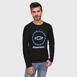 Лонгслив хлопковый мужской Chevrolet в стиле Top Gear, цвет: черный — фото 2