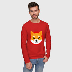 Лонгслив хлопковый мужской Shiba Inu SHIB, цвет: красный — фото 2